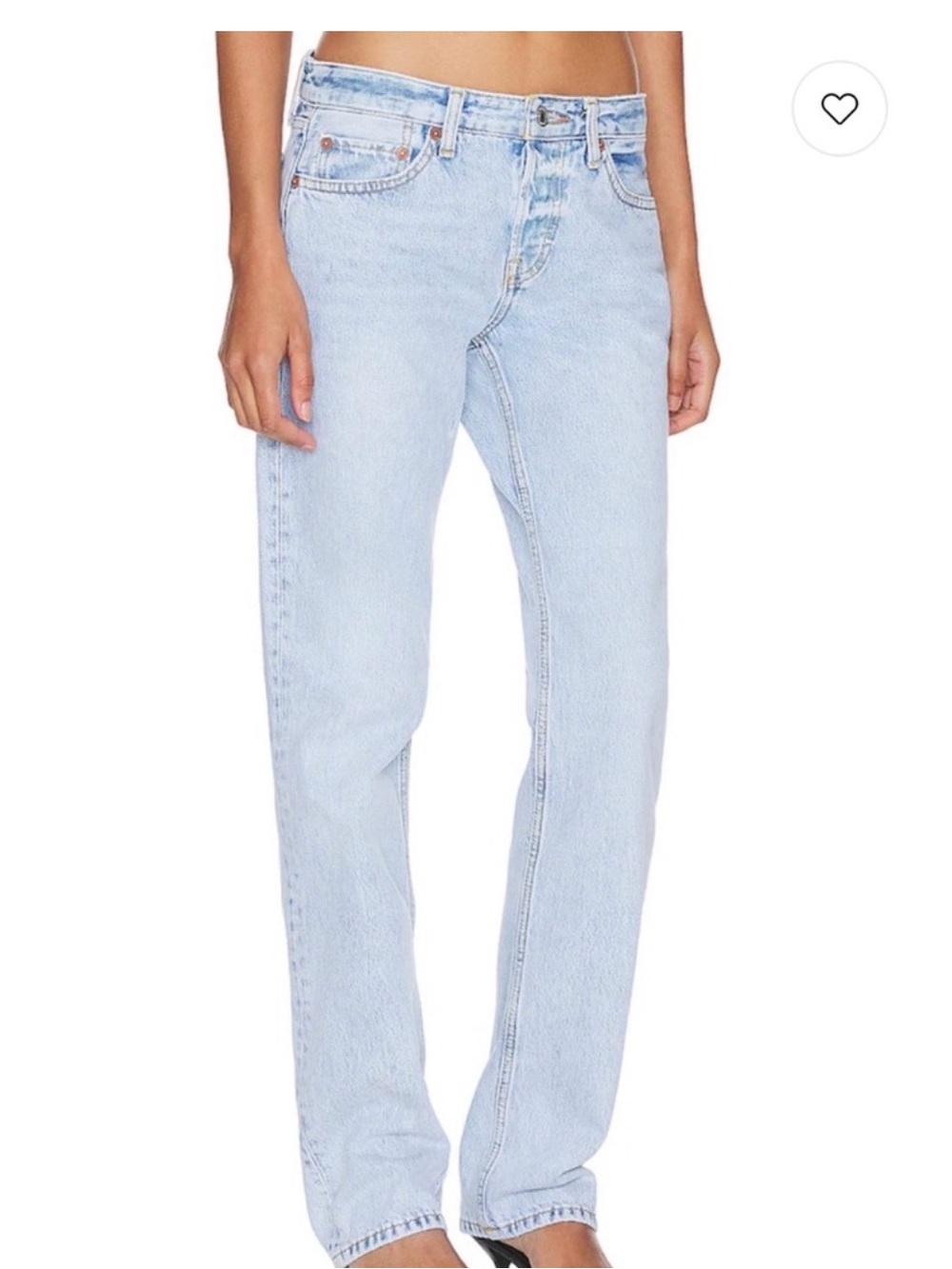 PAM JEANS Light Wash Women's Straight-Leg Jeans - Light Blue low waist 23